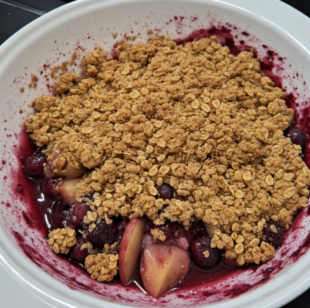 Boysenberry & Apple Crumble