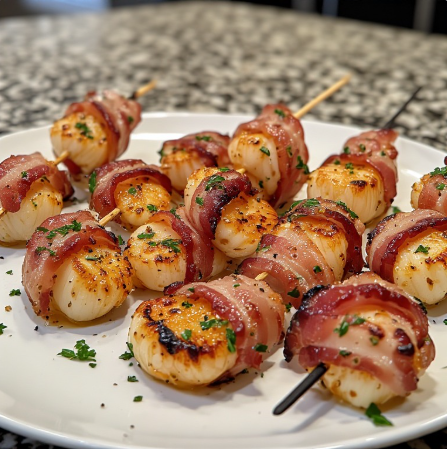 Scallop & Bacon Skewers