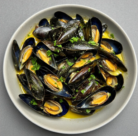 Green-Lipped Mussels in Garlic Butter