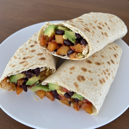 Vegan Kumara & Black Bean Breakfast Burrito