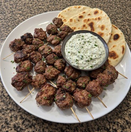 NZ Lamb Kofta with Tzatziki