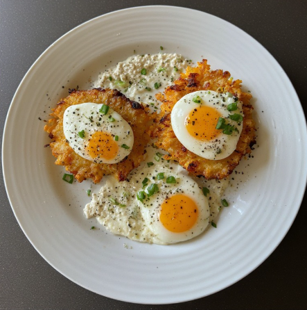 Poached Eggs on Kumara Rosti