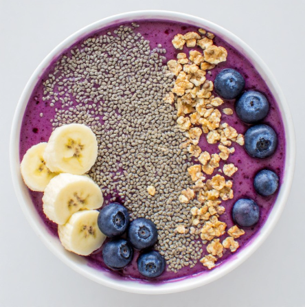 Blueberry & Banana Breakfast Smoothie Bowl