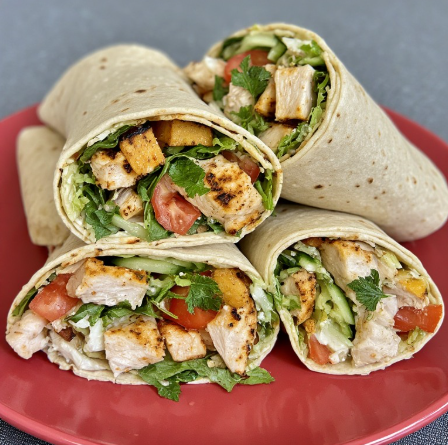 NZ Chicken & Kumara Salad Wraps