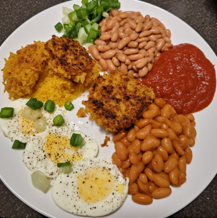 NZ Breakfast Platter with Kumara Rosti & Beans