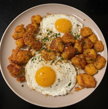 Basic Kumara & Egg Fry-Up
