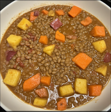 Cheap Lentil & Kumara Stew