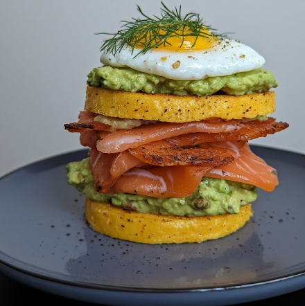 Salmon & Kumara Breakfast Stack