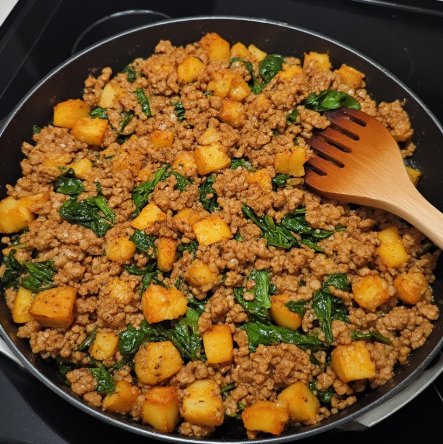 High-Protein Kumara & Turkey Breakfast Scramble