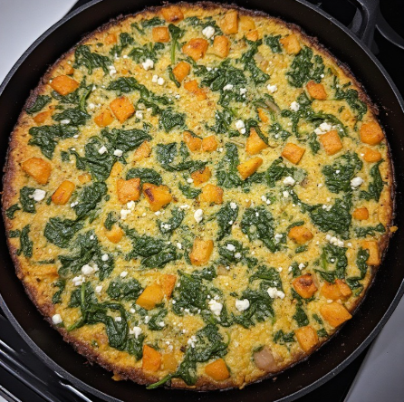 Kumara & Spinach Breakfast Frittata