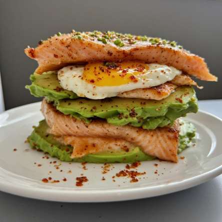 Salmon & Avocado Breakfast Stack