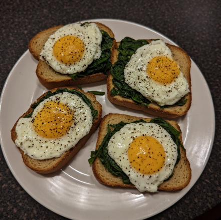 Spinach & Poached Egg on Toast (High-Protein)