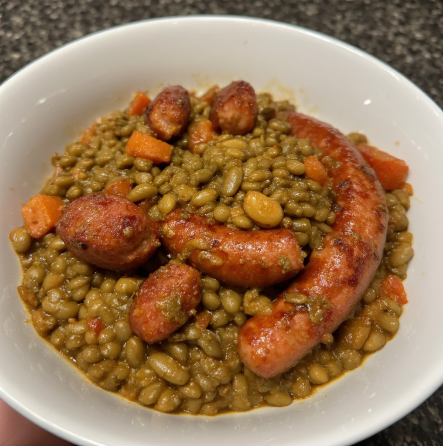High-Protein Lentil & Sausage Casserole