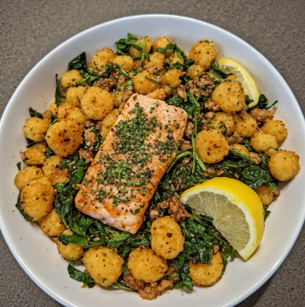Salmon & Gnocchi Hash (High-Protein)