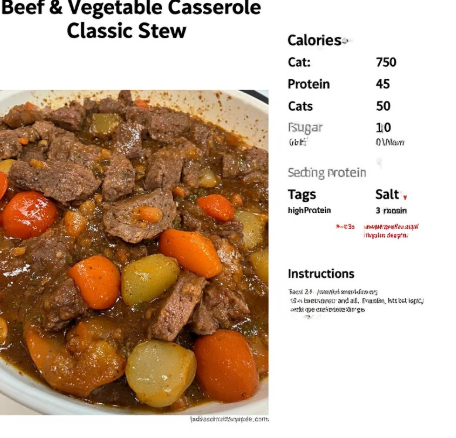 Beef & Vegetable Casserole (Classic Stew)
