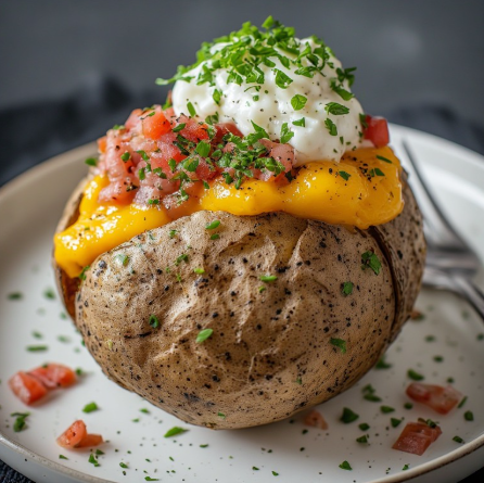 Jacket Potato with Toppings (Glow-Up Trend)