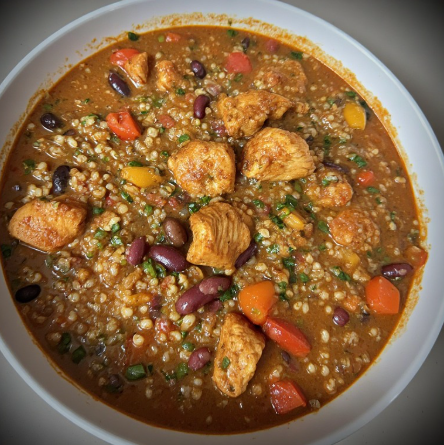 Mexican Chicken Stew with Quinoa & Beans (High-Protein)
