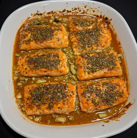 Salmon Traybake with Soy & Chilli (High-Protein)