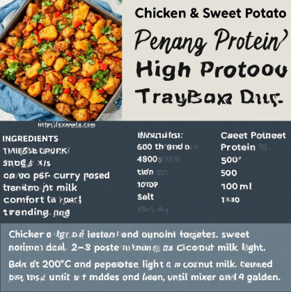 Chicken & Sweet Potato Penang Curry (High-Protein Traybake Style)
