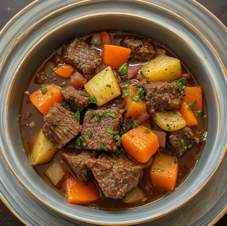 Slow Cooker Beef & Root Vegetable Stew