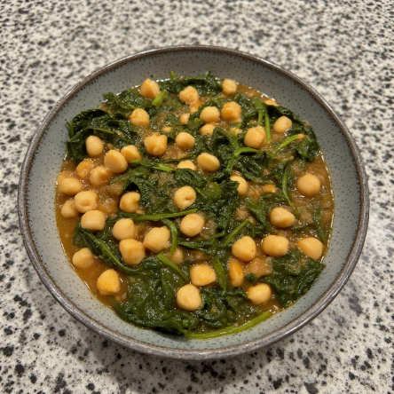 One-Pot Chickpea & Spinach Stew