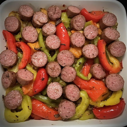 Sausage & Pepper Traybake