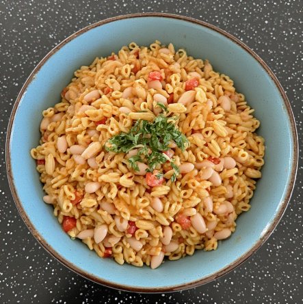One-Pot Creamy Tomato Orzo with White Beans