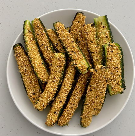 Hemp Seed Crusted Courgette Fries