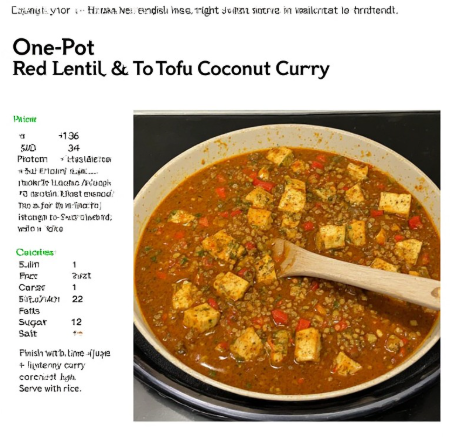 One-Pot Red Lentil & Tofu Coconut Curry