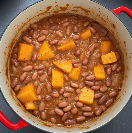 One-Pot Kidney Bean & Pumpkin Stew