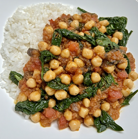 One-Pot Chickpea & Spinach Shakshuka Base