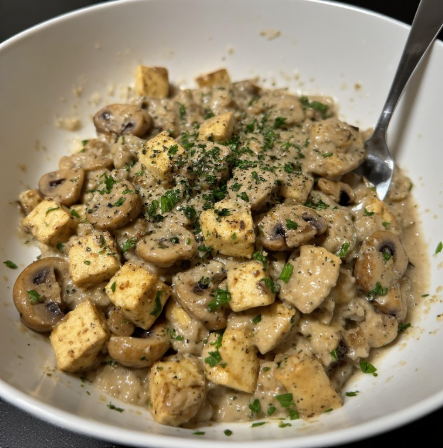 One-Pot Tofu & Mushroom Stroganoff (Cashew Cream)