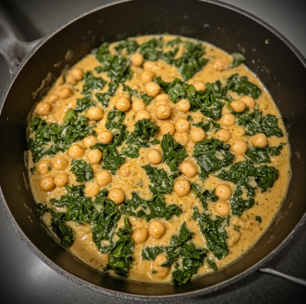 One-Pot Creamy Chickpea & Kale Stew