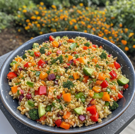 Zendaya-Inspired Rice Salad with Veggies (Summer Go-To)