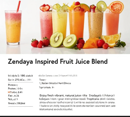 Zendaya-Inspired Fruit Juice Blend