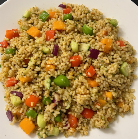 Zendaya-Inspired Brown Rice & Vegetable Rice Salad