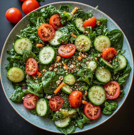 Zendaya-Inspired Fresh Salad with Greens & Toppings