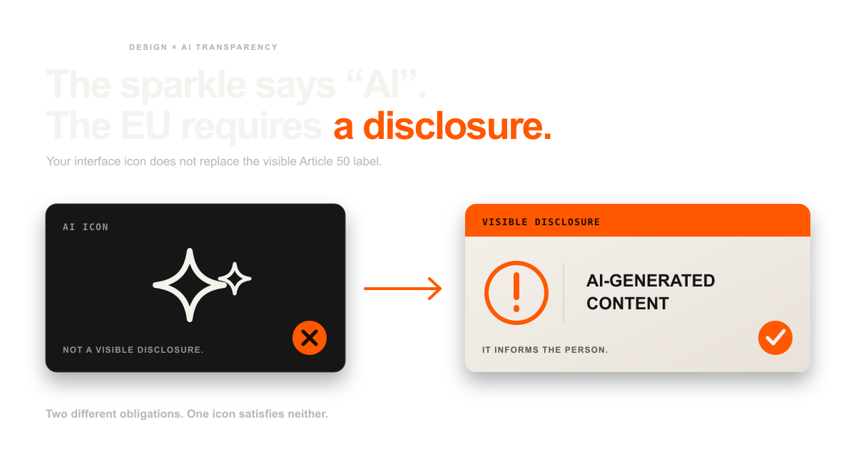 Your AI sparkle icon is not a disclosure