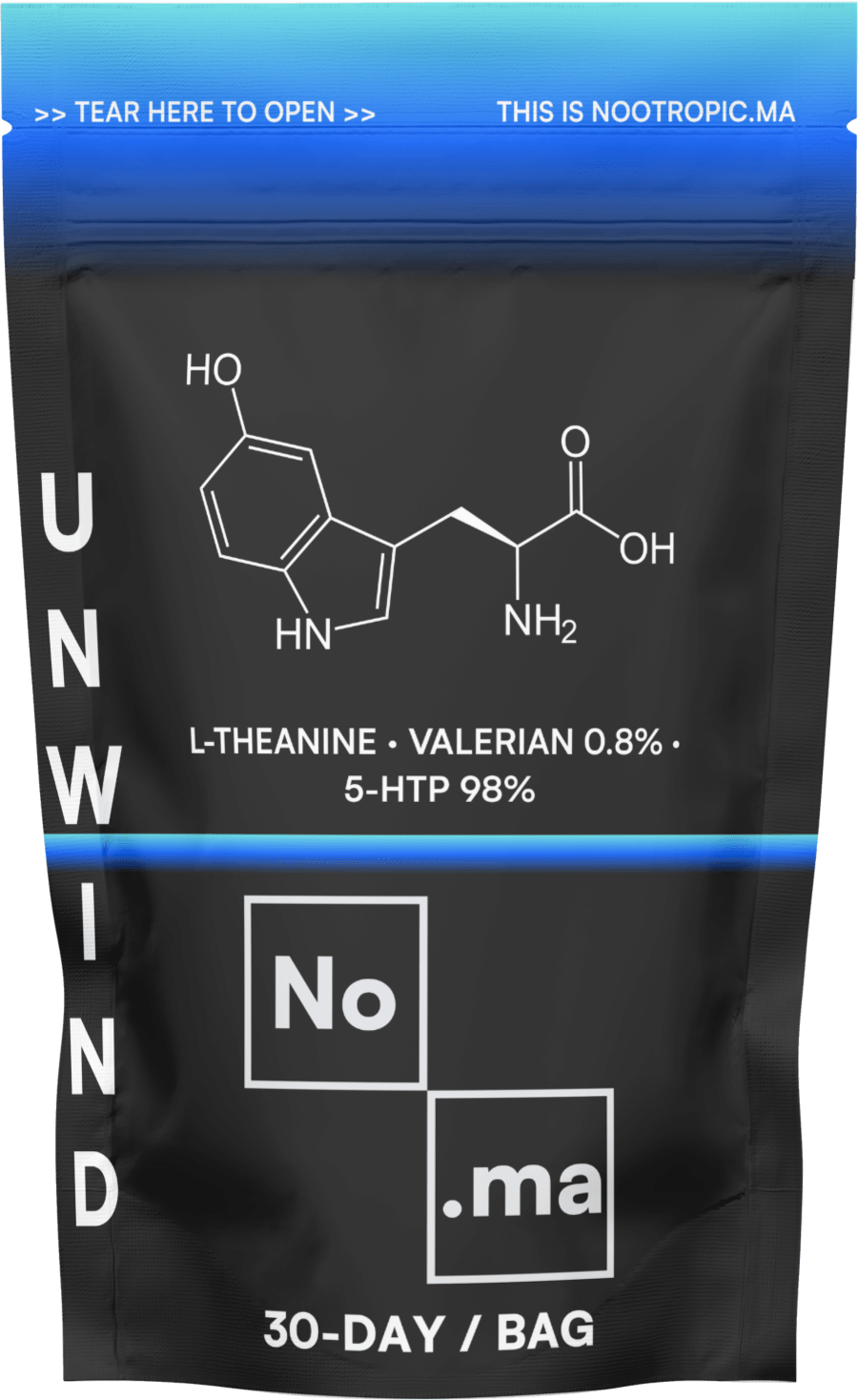 Unwind 30 gélules — L-Théanine 200mg + Valériane + 5-HTP