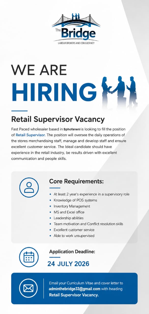 Retail Supervisor Vacancy