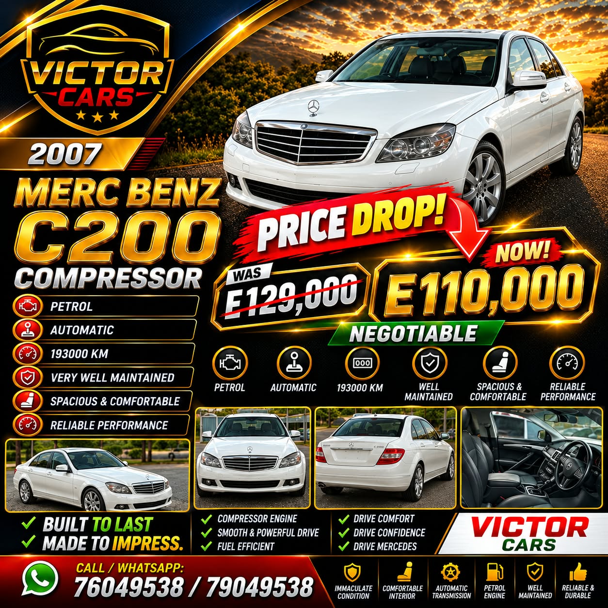 Merc Benz C200 Compressor
