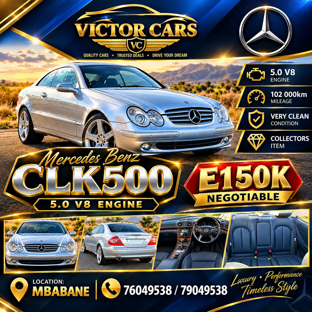 Mercedes Benz CLK500 5.0 V8 Engine