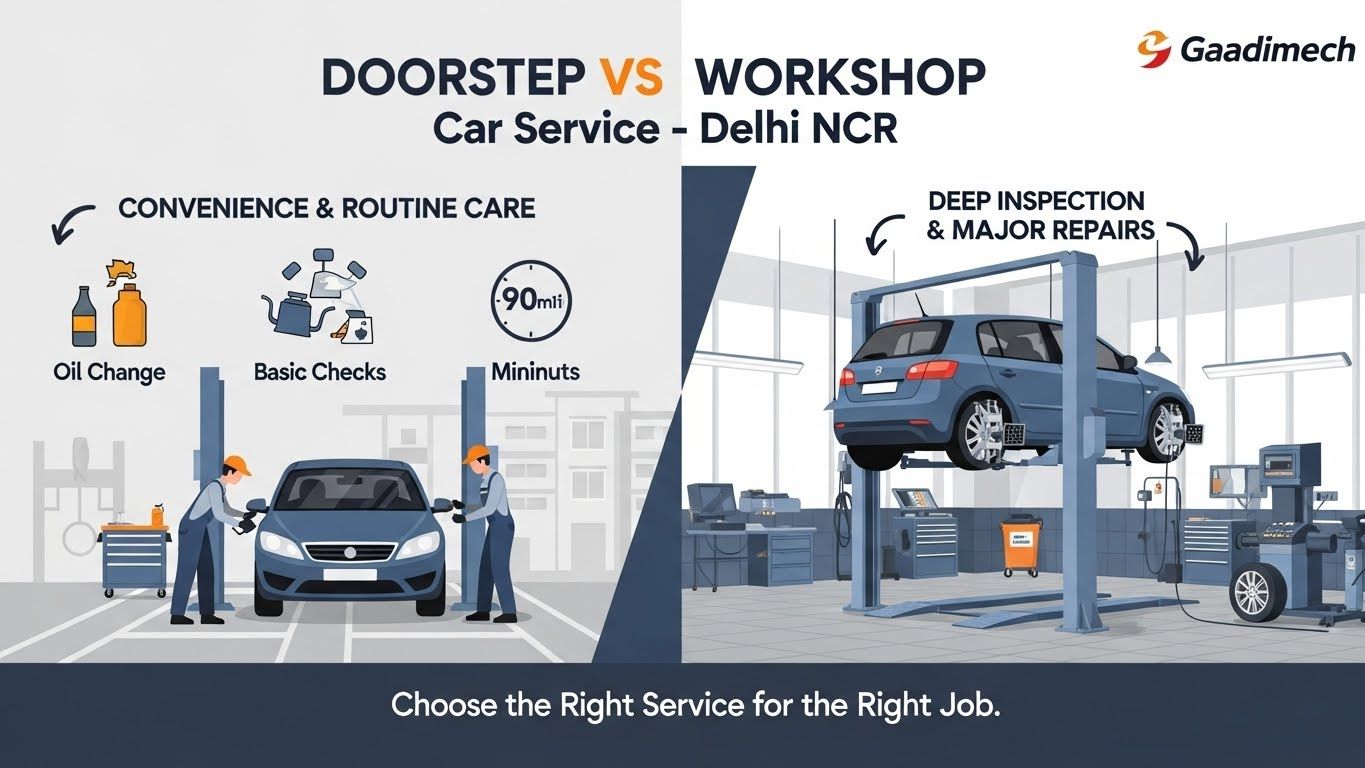 Doorstep vs Workshop Car Service in Delhi NCR: Which Is Better for You?
