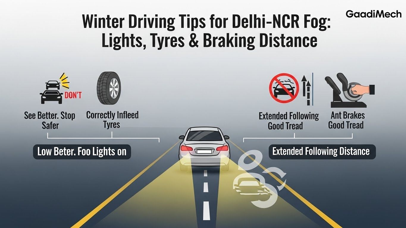 Winter Driving Tips for Delhi–NCR Fog: Lights, Tyres and Braking Distance