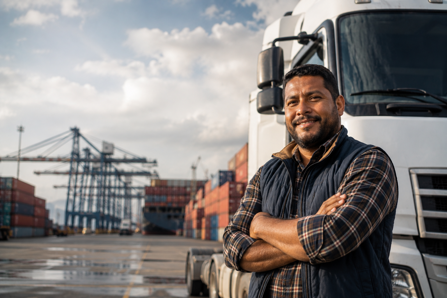 Conductor en el puerto de Buenaventura