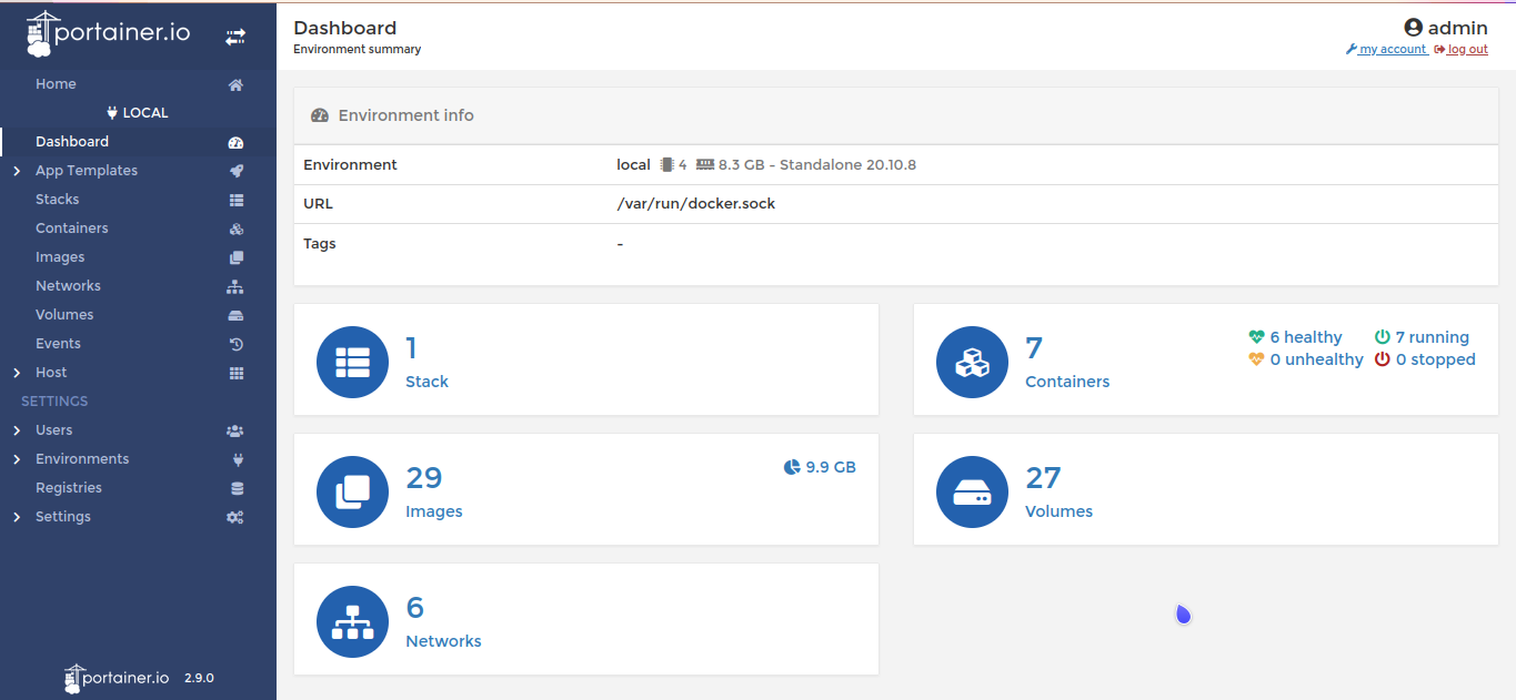 Portainer Dashboard and UI Image