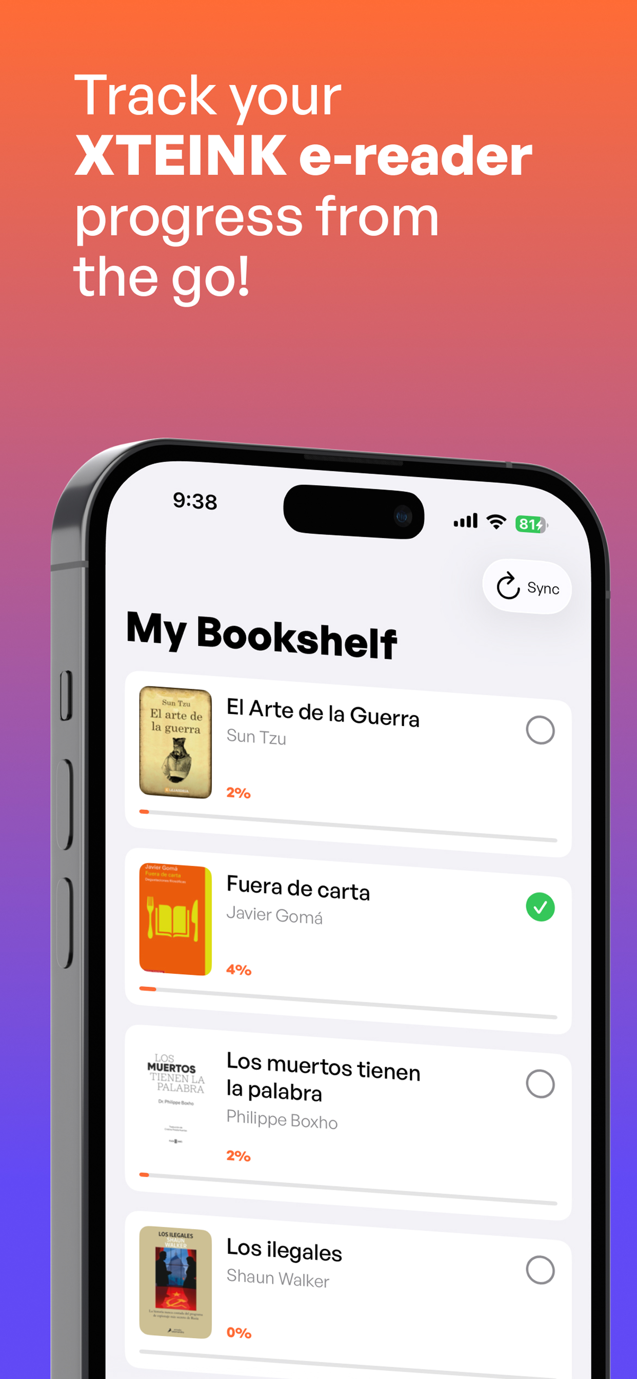 Bookshelf: book tracker