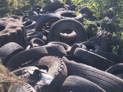 Свалку покрышек в Арзамасском районе ликвидировали не до конца