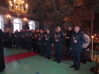 Рождественский молебен для сотрудников МЧС и МВД  в Павловском муниципальном округе.