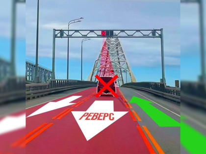 Новый светофор на Борском мосту регулирует движение только на полосе с реверсом